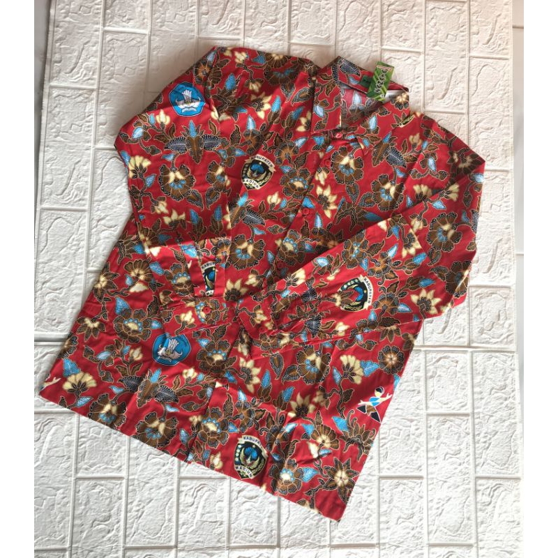 Batik Sd Warna Merah Motif